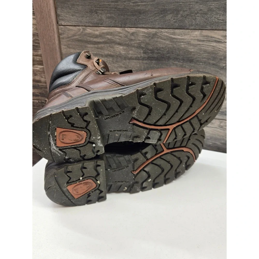Timberland PRO‎ Titan Mens Brown Leather Waterproof Safety Toe Work Boots 10.5W
